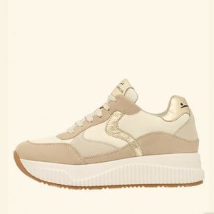 Voile Blanche JINNIE
LEATHER AND FABRIC SNEAKERS Size 37